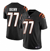 Men & Women & Youth Cincinnati Bengals #77 Trent Brown Black Vapor Untouchable Limited Stitched Jersey,baseball caps,new era cap wholesale,wholesale hats